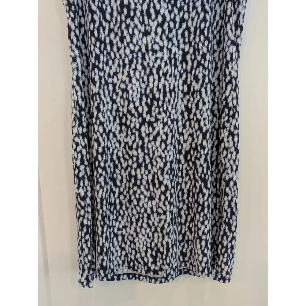 NWT Michael Kors Dress M Short Blue Lace Up Grommet Shift Mini Sleeveless